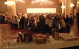 Dialogcafé i Örebro. Vägg"målning" för att skörda resultaten efter tre samtalsrundor. 2001